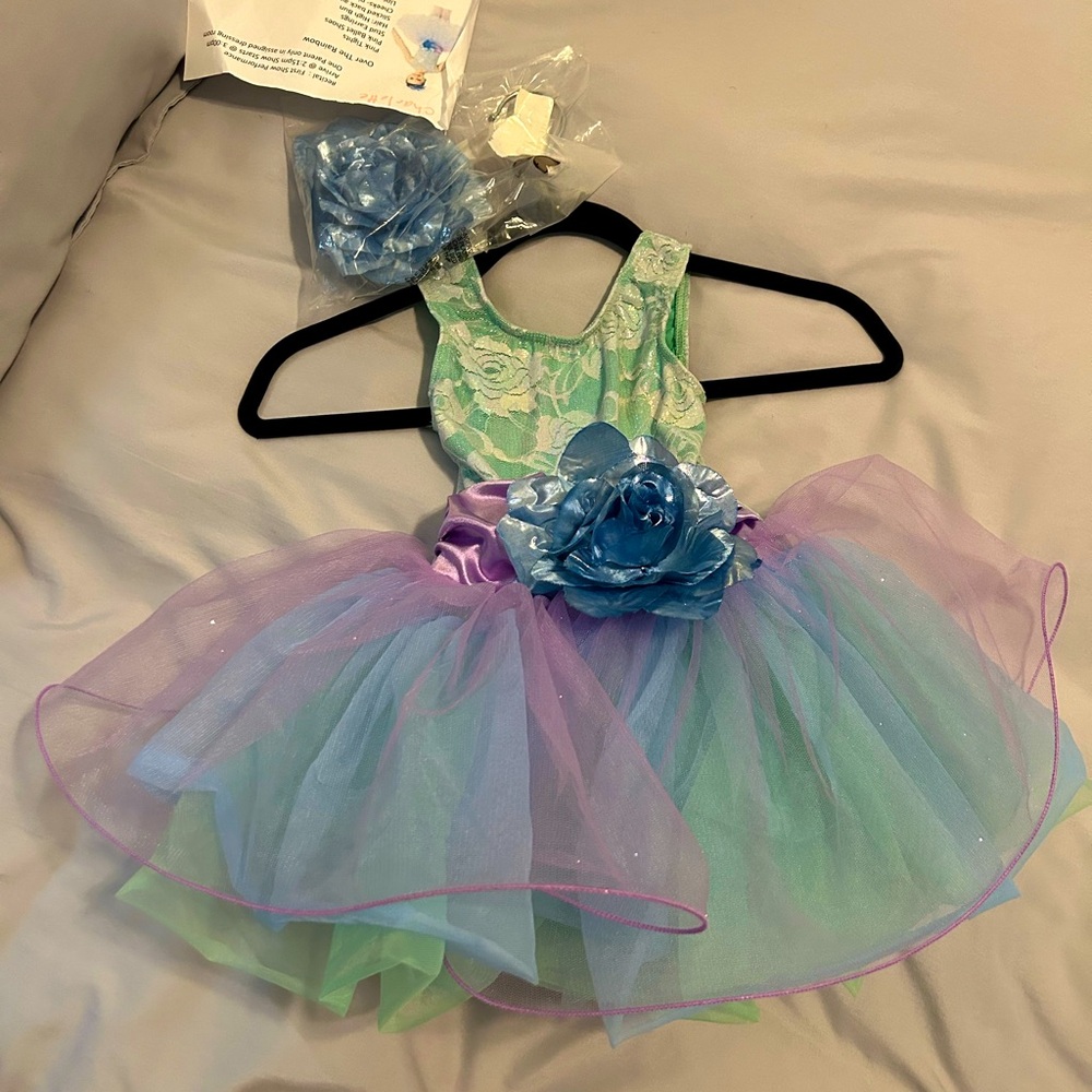 Mint Green/Purple Ballet tutu outfit